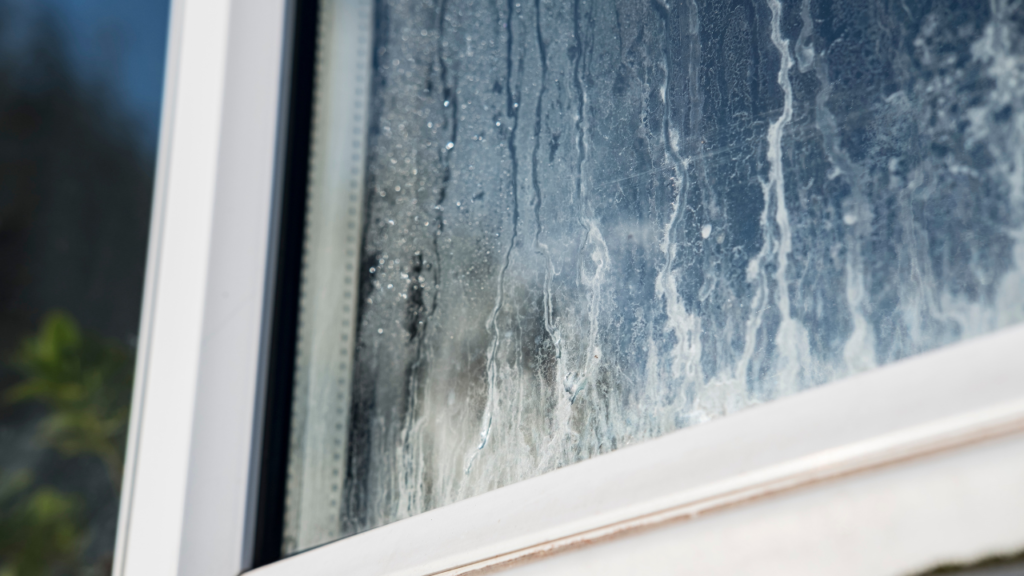 A damaged sliding windows