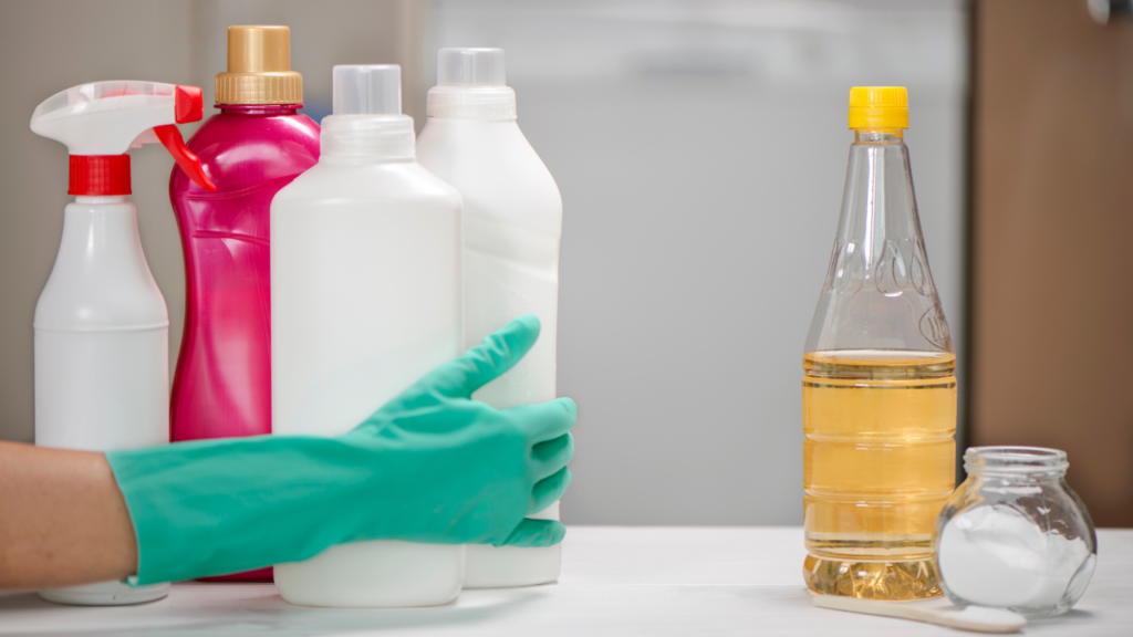 Choosing natural cleaning solutions over harmful chemicals