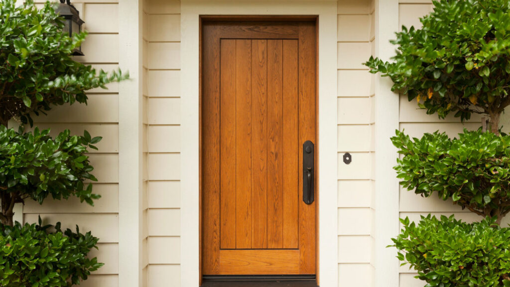 A flush door with hollow core doors