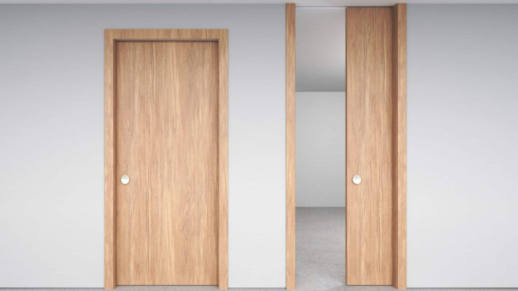 An example image of a pocket door