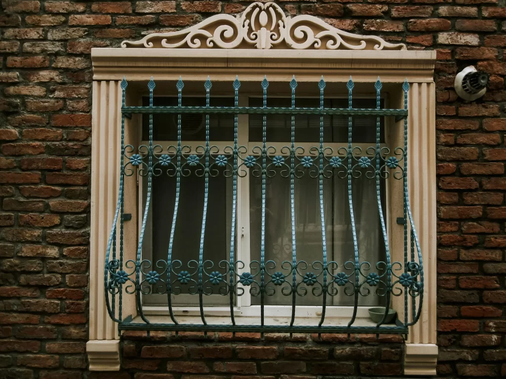 Wrought iron window grille